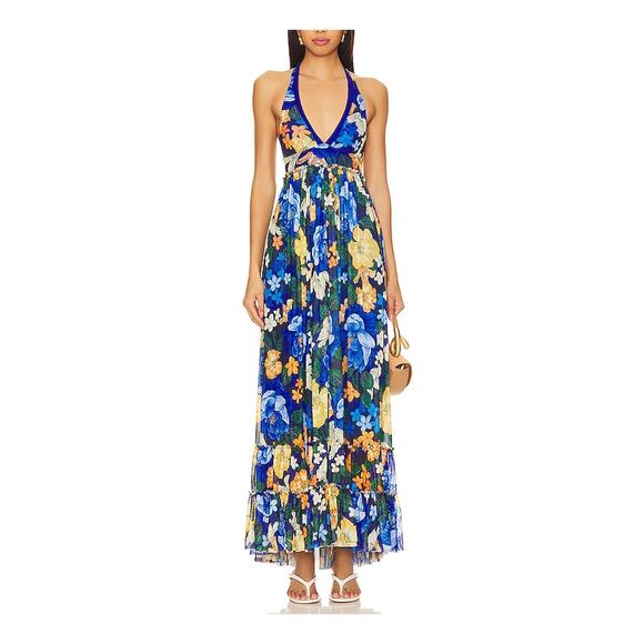 black maxi dress with cutout back BLACK EMBROIDERED LONG TAIL MAXI DRESS WITH OPEN BACK | CULT MIA